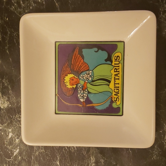 Sagittarius 5" Square Trinket / Candy / Jewelry Ceramic Dish - Picture 16 of 16